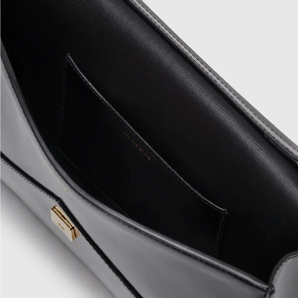 Anine Bing Elly Clutch - High-Shine Black - Picture 6 of 7